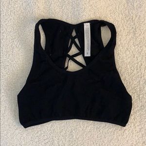 Black comfy sports bra